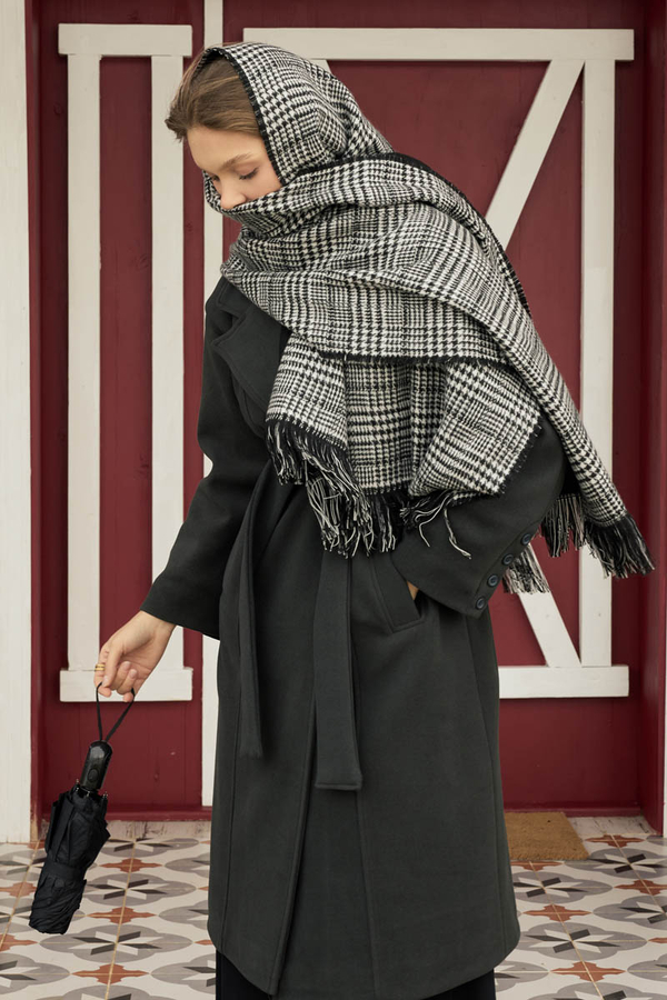 Double Sided Scarf Black - 6