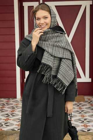 Double Sided Scarf Black - 1