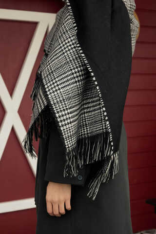Double Sided Scarf Black - 3
