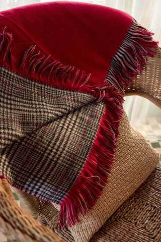 Double Sided Scarf Red - 3