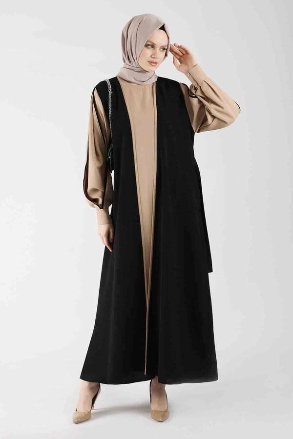 Dressed Abaya Suit Black - 3
