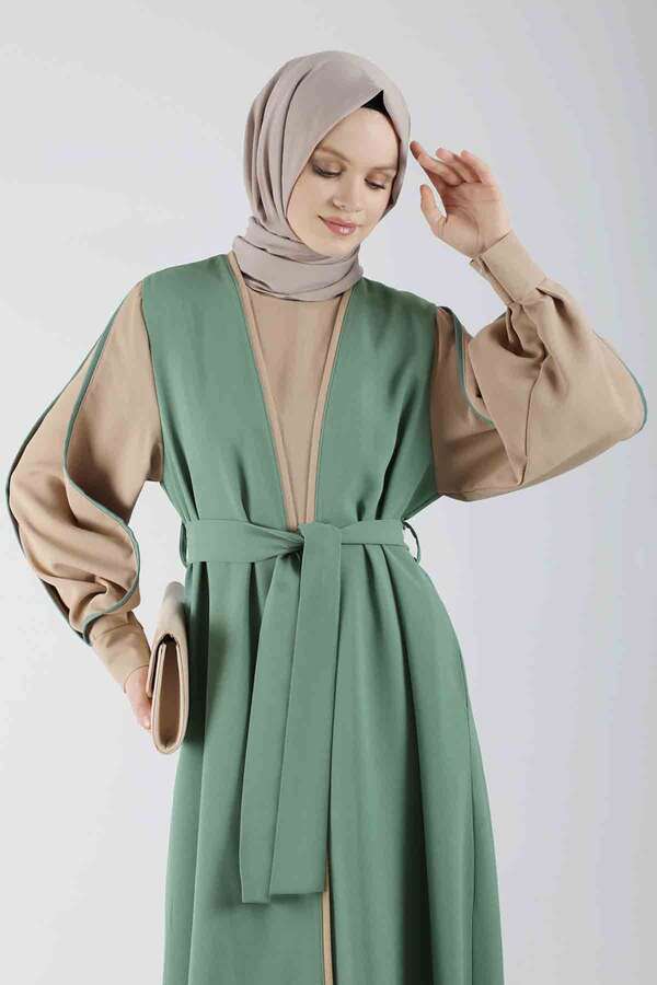Dress Abaya Suit Dark Mint - 4