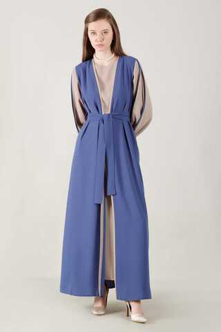 Dressed Abaya Suit İndigo - 1