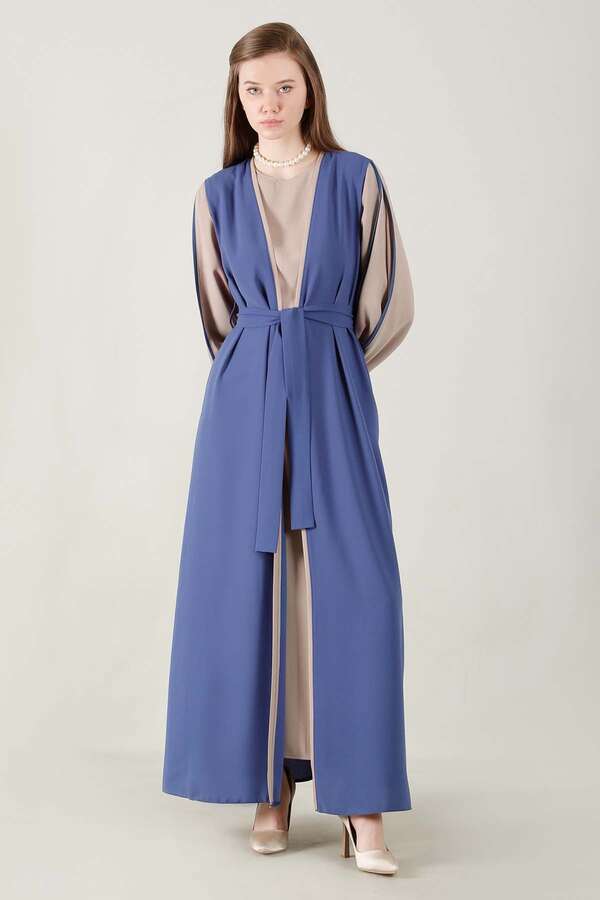 Dressed Abaya Suit İndigo - 1