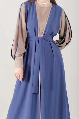 Dressed Abaya Suit İndigo - 2