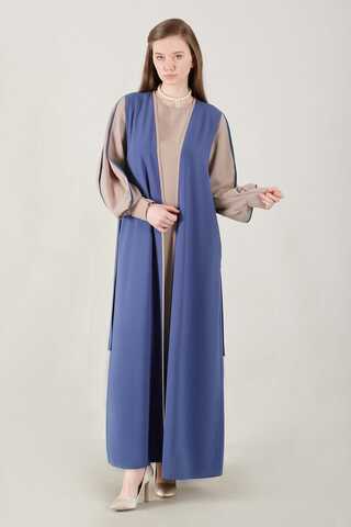 Dressed Abaya Suit İndigo - 3
