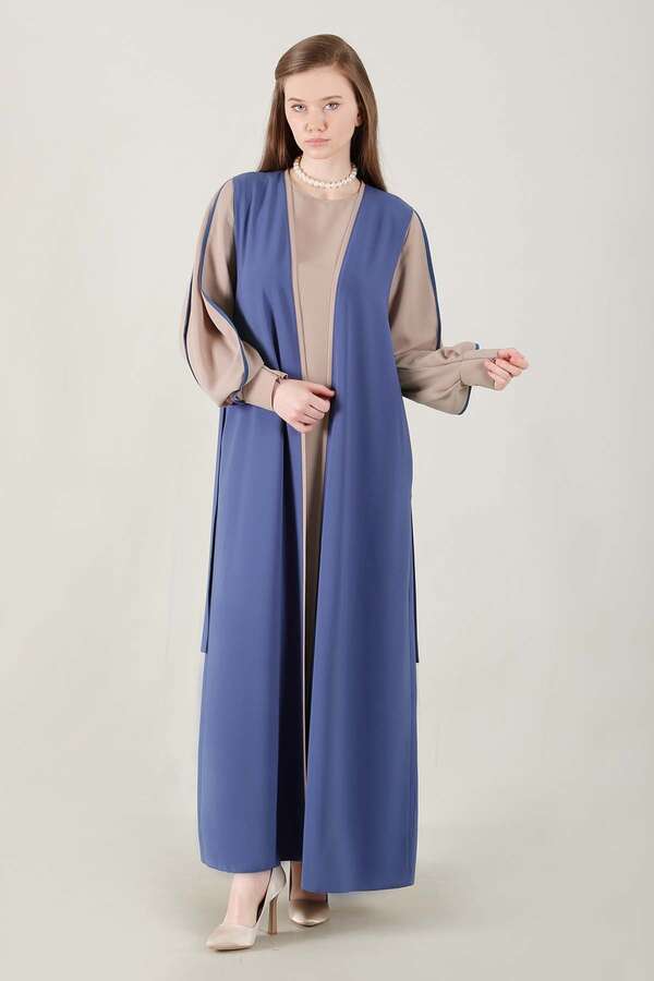 Dressed Abaya Suit İndigo - 3