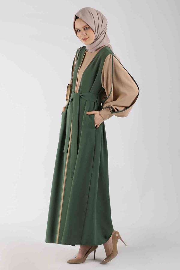 Dress Abaya Suit Khaki - 3