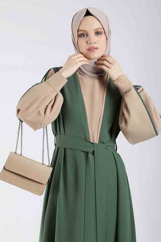Dress Abaya Suit Khaki - 4