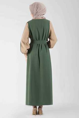 Dress Abaya Suit Khaki - 5