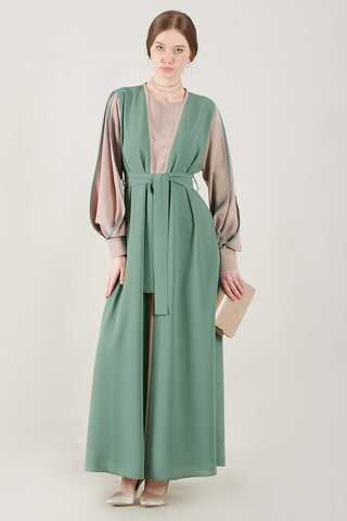 Dressed Abaya Suit Mint - 1