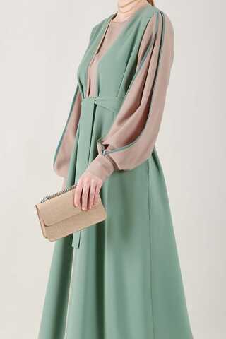Dressed Abaya Suit Mint - 4