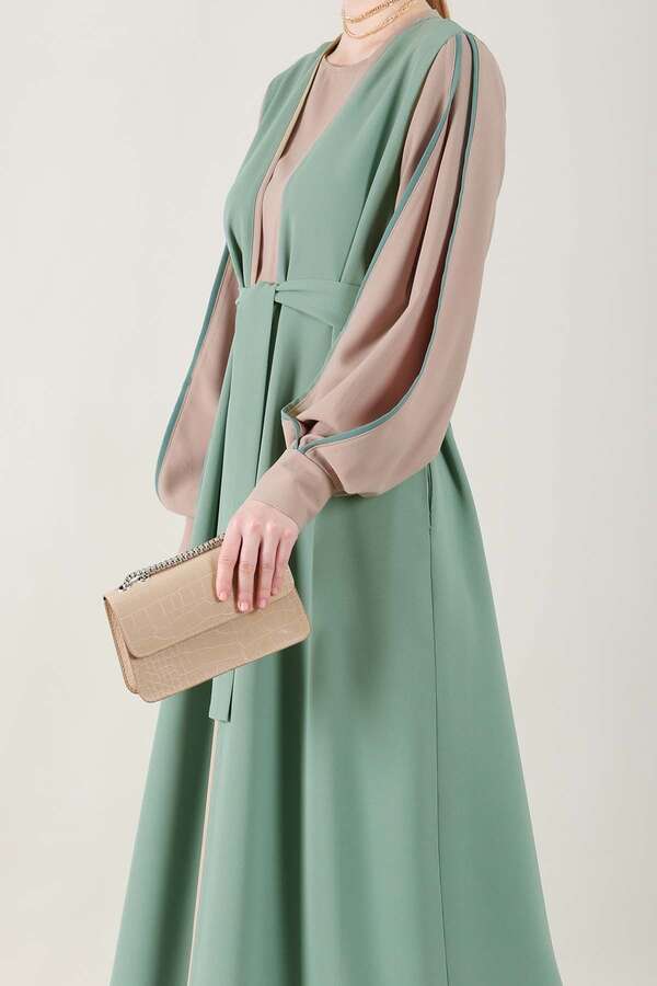 Dressed Abaya Suit Mint - 4