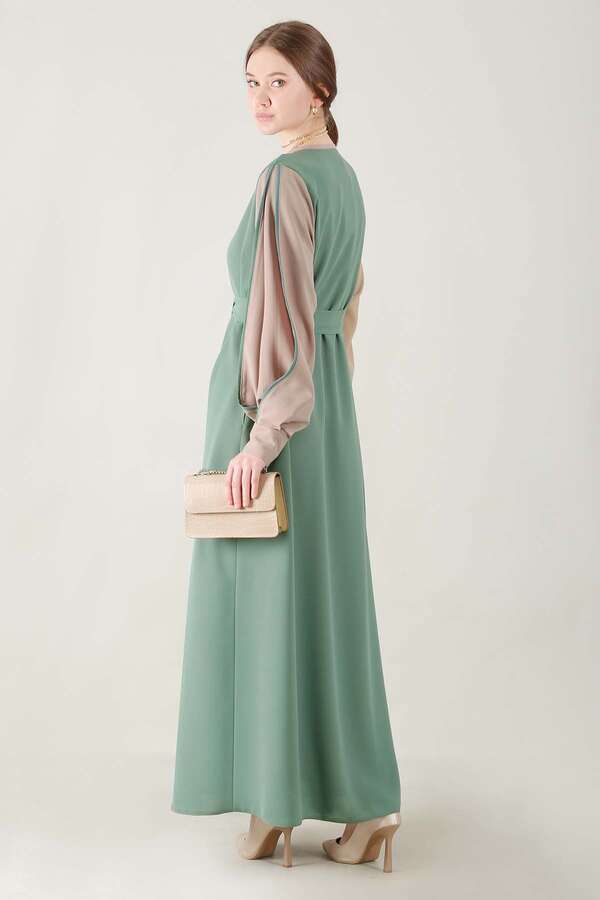 Dressed Abaya Suit Mint - 5