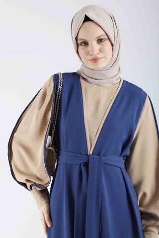 Dress Abaya Suit Sax Blue - 4