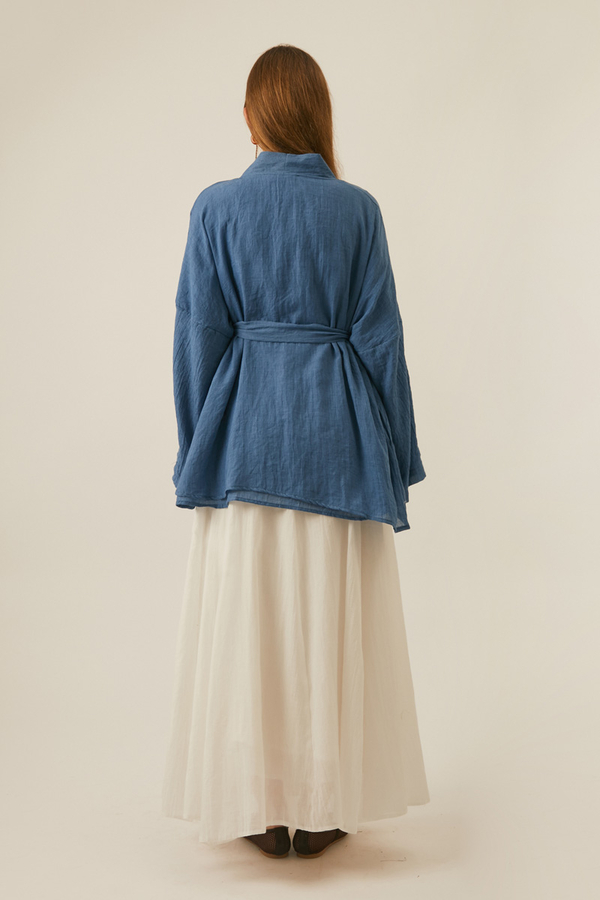 Dropped Shoulder Kimono Indigo - 9