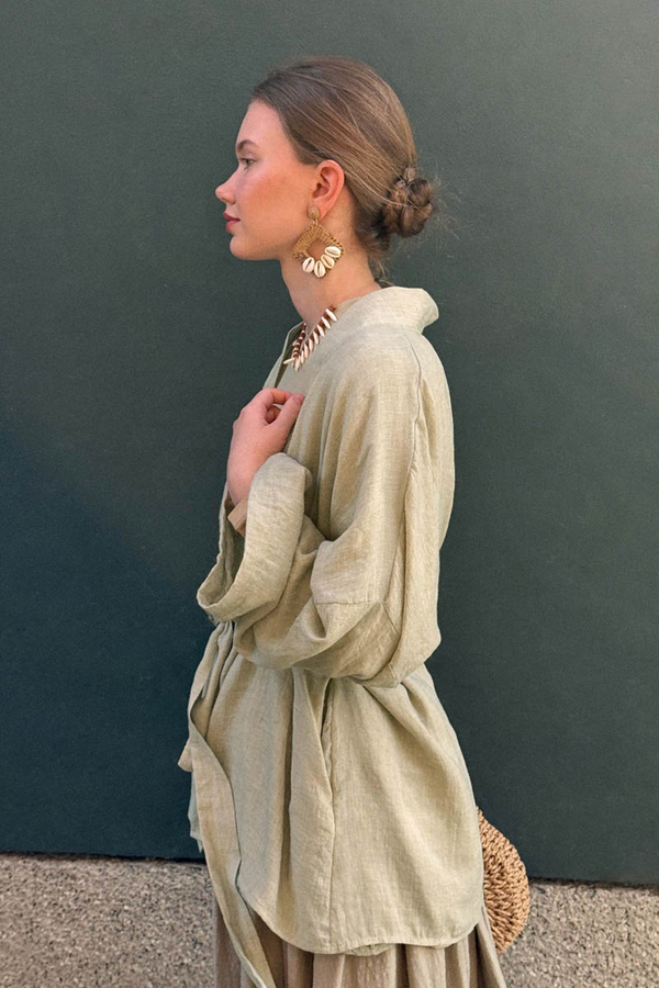 Dropped Shoulder Kimono Stone - 8