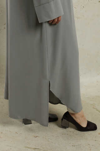 Duble Kol Salaş Gömlek Gri - 5