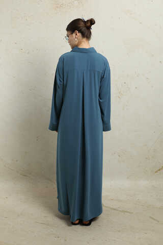 Duble Kol Salaş Gömlek Lacivert - 8