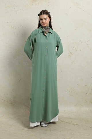 Duble Kol Salaş Gömlek Mint - 2