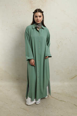 Duble Kol Salaş Gömlek Mint - 3