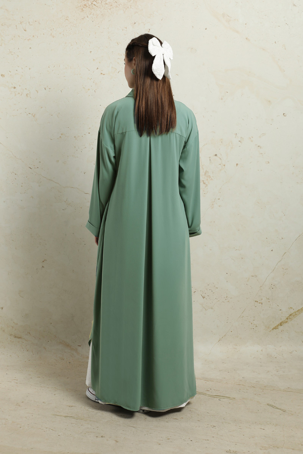 Duble Kol Salaş Gömlek Mint - 7