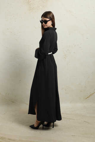 Duble Kol Salaş Gömlek Siyah - 7