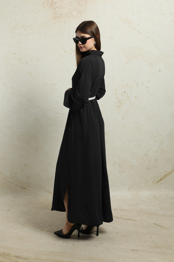 Duble Kol Salaş Gömlek Siyah - 7