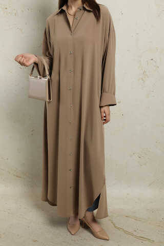 Duble Kol Salaş Gömlek Taba - 4