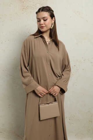 Duble Kol Salaş Gömlek Taba - 5