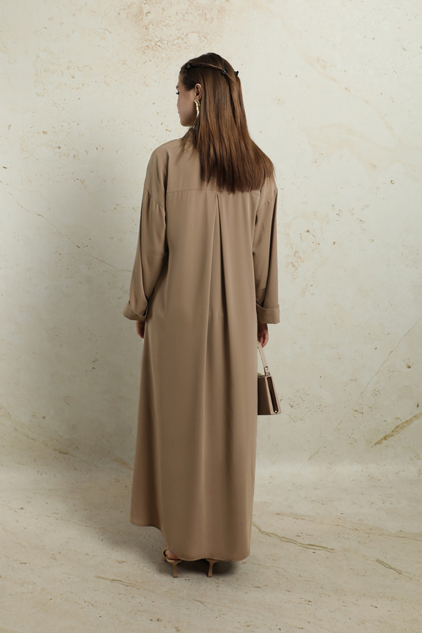 Duble Kol Salaş Gömlek Taba - 9