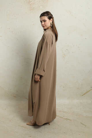 Duble Kol Salaş Gömlek Taba - 8