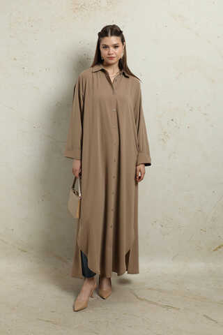 Duble Kol Salaş Gömlek Taba - 2