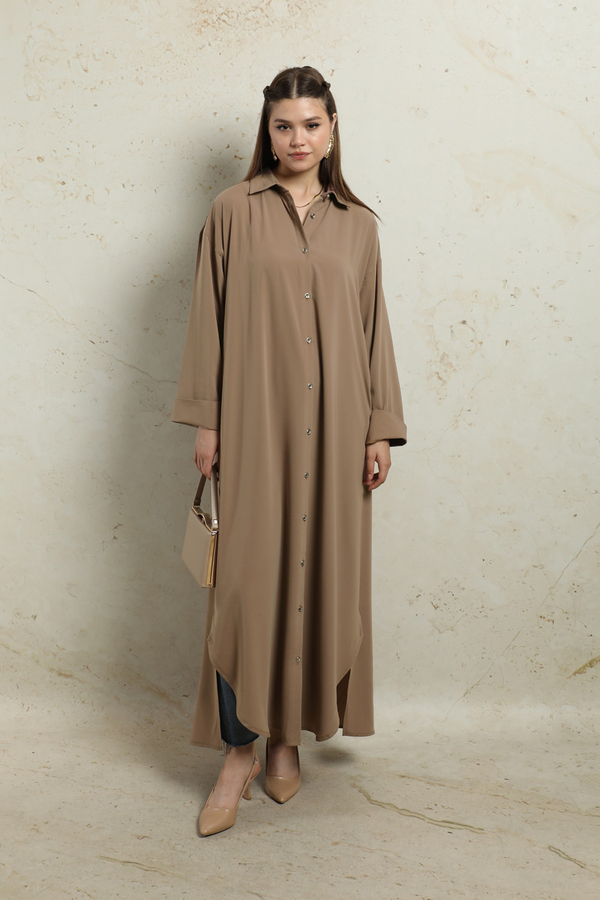 Duble Kol Salaş Gömlek Taba - 2