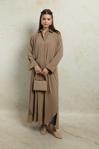 Duble Kol Salaş Gömlek Taba - 6