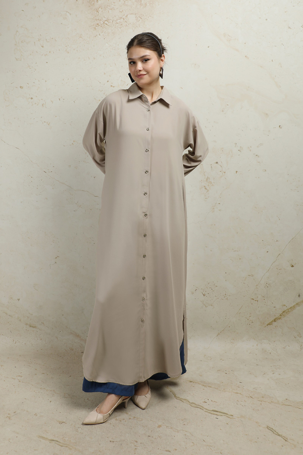 Duble Kol Salaş Gömlek Taş 