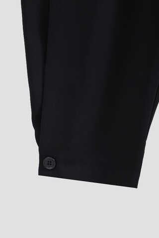 Düğme Detaylı Pantolon Siyah - 6