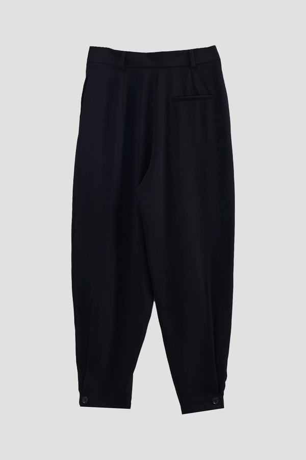 Düğme Detaylı Pantolon Siyah - 8