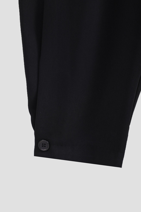 Düğme Detaylı Pantolon Siyah - 6