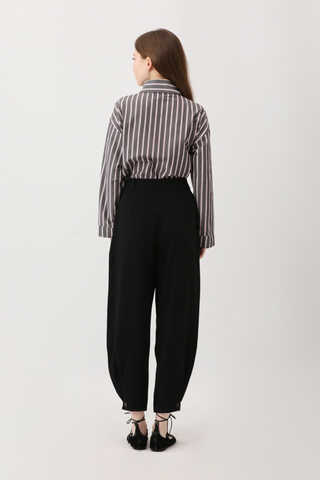 Düğme Detaylı Pantolon Siyah - 15