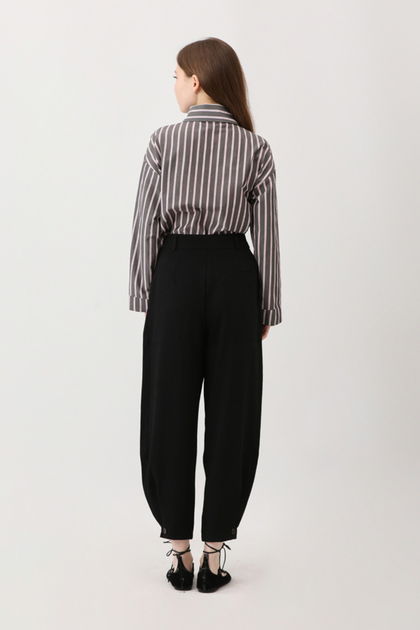 Düğme Detaylı Pantolon Siyah - 15