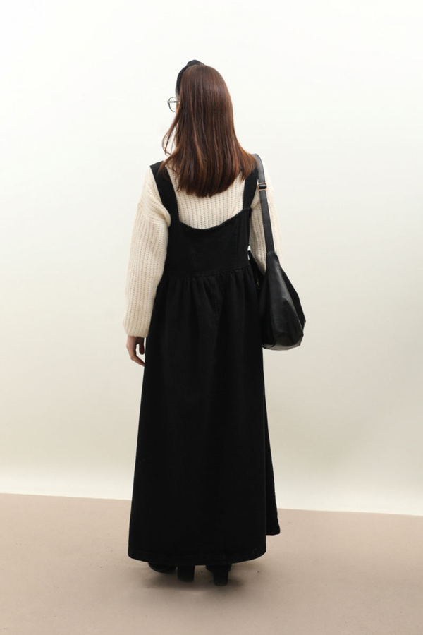 Düğmeli Denim Jile Siyah - 8