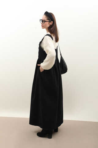 Düğmeli Denim Jile Siyah - 9