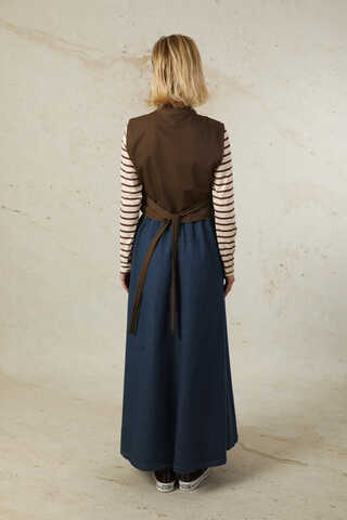 Düğmeli Yelek Kahverengi - 9