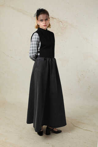 Düğmeli Yelek Siyah - 7