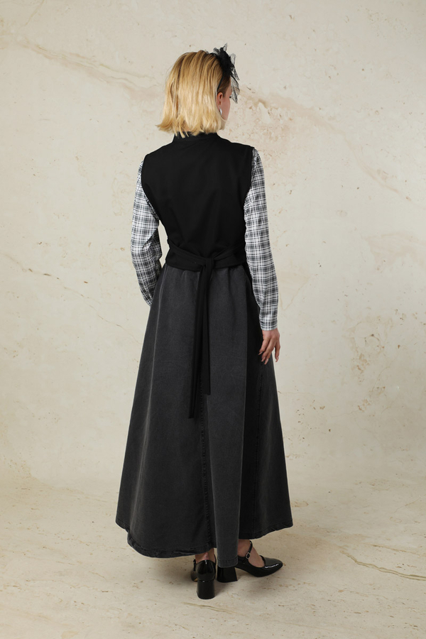 Düğmeli Yelek Siyah - 12