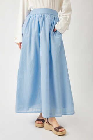 Duru Büzgülü Etek Bebe Mavisi - 4