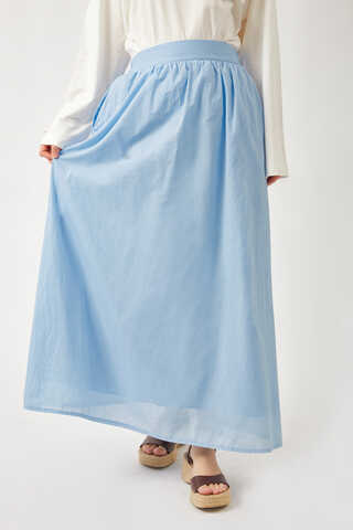 Duru Büzgülü Etek Bebe Mavisi - 2