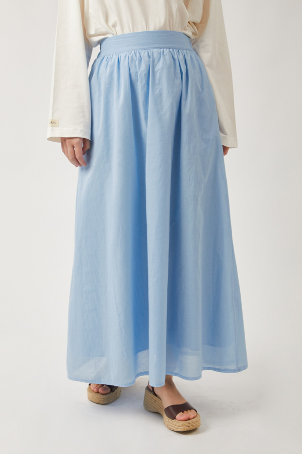 Duru Büzgülü Etek Bebe Mavisi - 8