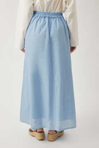 Duru Büzgülü Etek Bebe Mavisi - 10